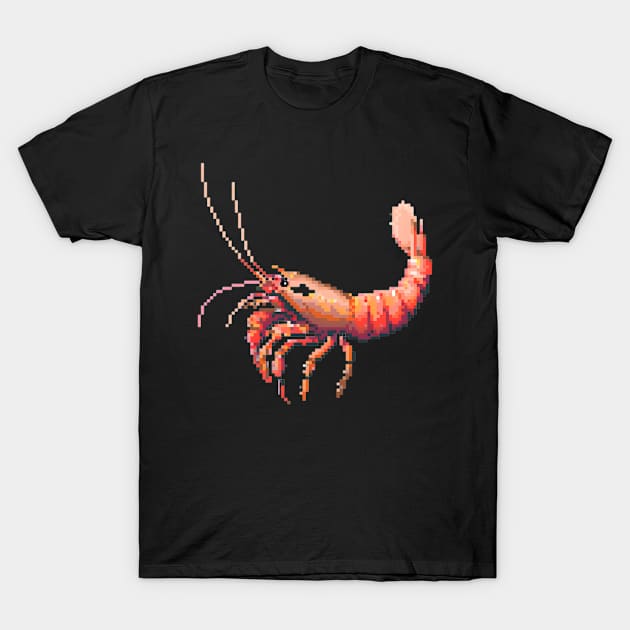 16-Bit Shrimp T-Shirt by Animal Sphere